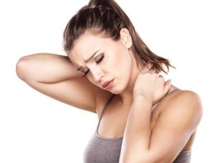 The girl has an osteochondrosis of the neck