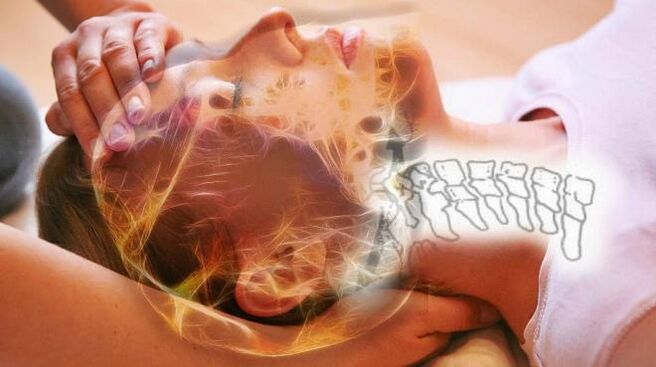 Degenerative changes in vertebral discs for cervical osteochondosis