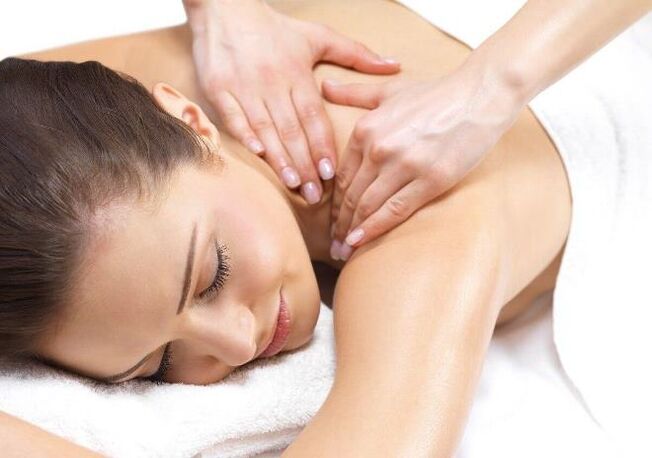 Manual massage procedure for cervical osteochondosis